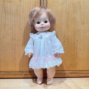 Horsman Sofskin 14" Baby Doll Vintage 1970's With Original Dress